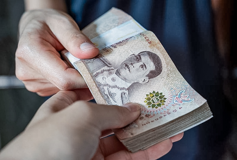 Thaise baht biljetten vooraf wisselen 