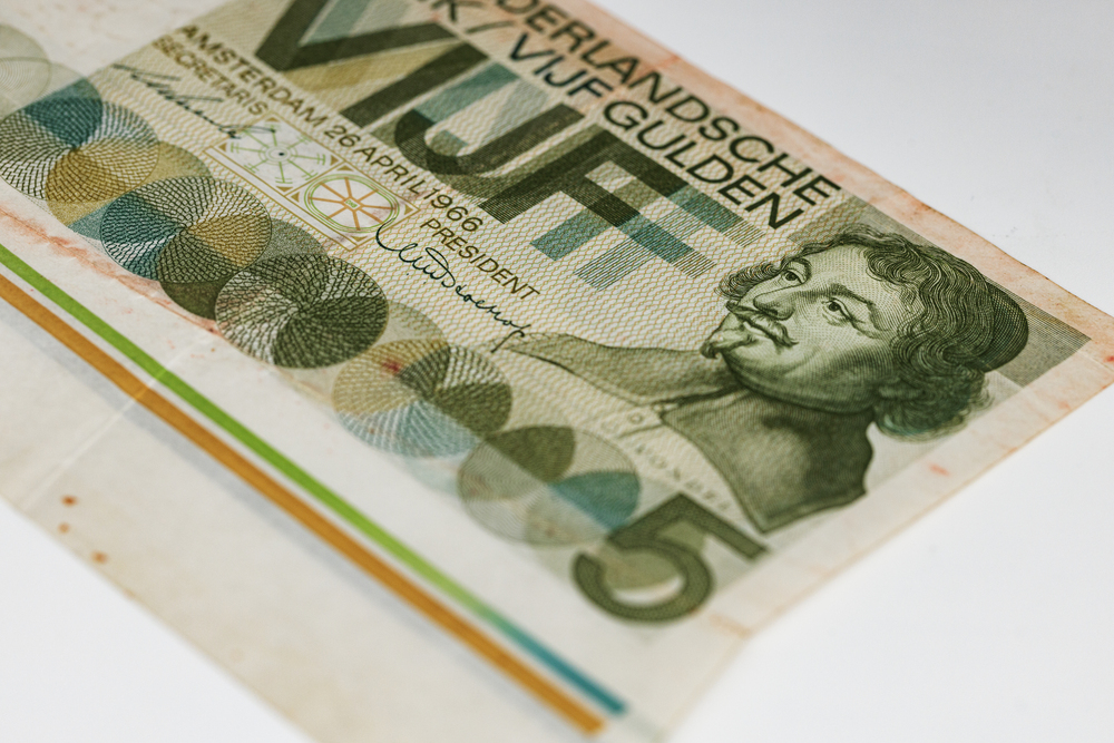 A five-guilder banknote